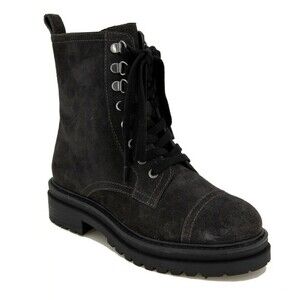 Andre Assous NEW Farah Gray Suede Combat Boots 8 Grunge rustic western winter